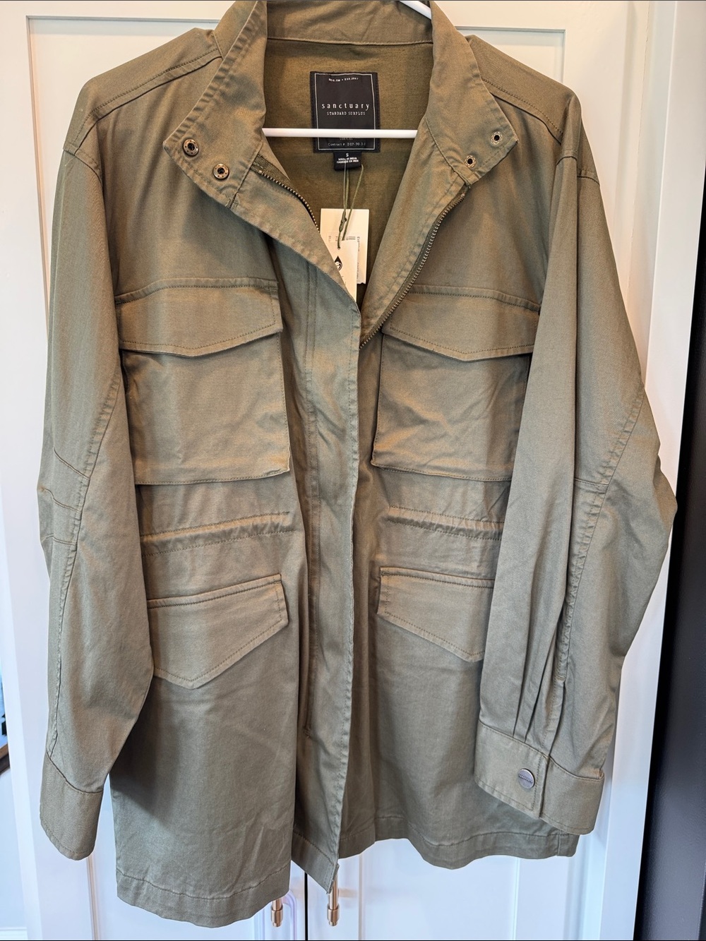 Brand new Sanctuary Olive Green Utility Jacket with Multiple Pockets